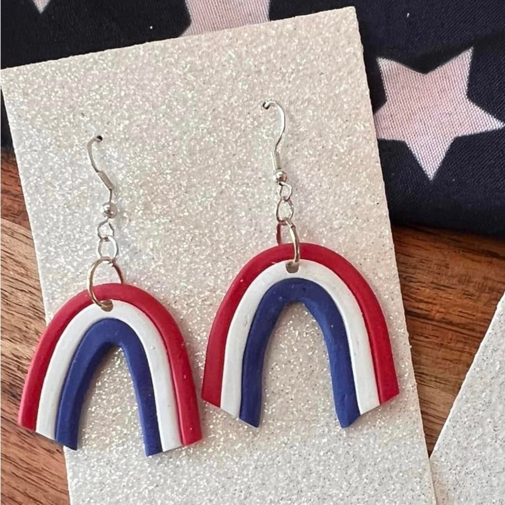 Polymer clay dangle earrings